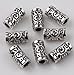 200pcs Tube Spacer Beads Findings Silver Plated 4mm for Jewelry Making (200pcs-7x3mm)