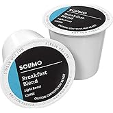 Amazon Brand - Solimo Light Roast Coffee Pods, Breakfast Blend, Compatible with Keurig 2.0 K-Cup Brewers, 24 Count