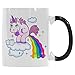 InterestPrint Funny Unicorn Rainbow Horse Animal Morphing Mug Heat Sensitive Color Changing Coffee Mug Cup, Unique Funny Birthday Mug for Men Women Him Her Mom Dad