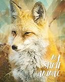 My Spirit Animal: Fox Watercolor Cover - Lined Notebook, Diary, Track, Log & Journal - Cute Gift for by 