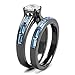 Bellux Style His and Hers Wedding Rings Set - Women's 3.24 Carats Wedding Engagement Rings and Men's Matching Band