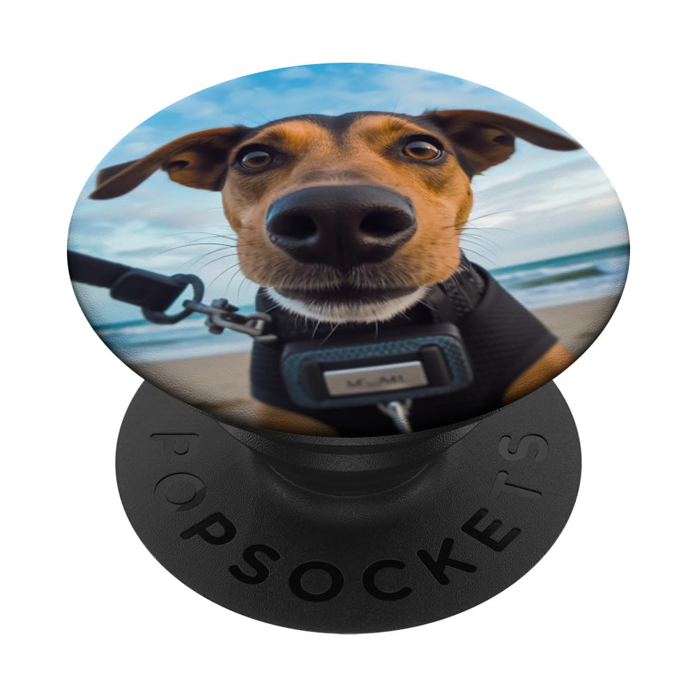 Dog Lover Funny Selfie Of A Rescue PopSockets Swappable PopGrip