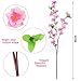 10Pcs Spring Peach Blossom Cherry Plum Bouquet Branch Silk Flower,Artificial Flowers Fake Flower for Wedding Home Office Party Hotel Yard Decoration
