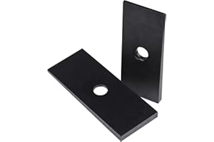 Abeicy 2PCS 1.57" Wide 2.5 Degree Steel Leaf Spring Shims, Universal Suspension Axle Shims for Leaf Springs and Lift Blocks，Black