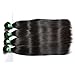 Msbeauty 7A Peruvian Hair Straight 3 Bundles Weave Hair Human BundlesTatol 300g Natural Color Tangle-free