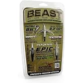 Bowmar Archery Beast Broadheads, World's Fastest Deploying Broadhead, Patented Technology, Sharpest Penetrating Mechanicals, Plus Practice Tip
