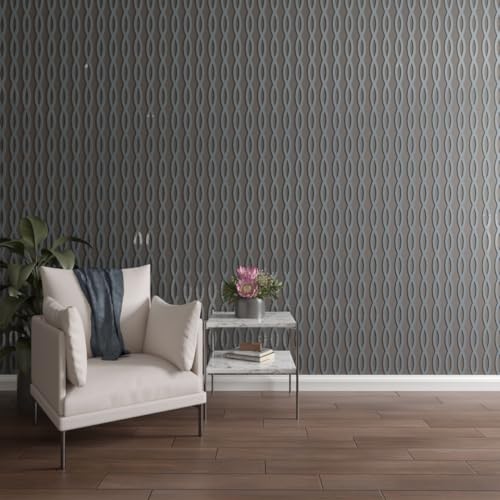 Rakaia Designer Series Adjustable Acrylic Decorative Slat Wall Panel Kit, 94"H…