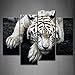 Black and White White Tiger Lie On Rock Wall Art Painting Pictures Print On Canvas Animal The Picture for Home Modern Decoration