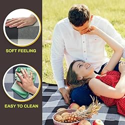 PortableAnd Picnic Blankets, 3 Layer Soft Fleece