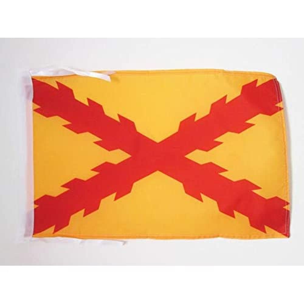 AZ FLAG - Spain Tercio Morados Viejos Flag - 18'' x 12'' - 100% Polyester spanish army Small Banner with Two Cords - Fade Resistant - Vivid Colors - 18x12 in - 45x30 Cm