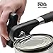 Food-Safe Stainless Steel Professional Safety Can Opener Smooth Edge Can Opener Manual with Easy Turn Knob, Soft Comfortable Anti Slip Handle - Lifetime Refund Or Replacement Warranty