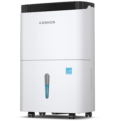 Kesnos 80 Pints Energy Star Dehumidifier for Home & Basement with Drain Hose, Ideal for Large Spaces up to 5,500 Sq. Ft., Featuring Auto Defrost & Self-Drying Function