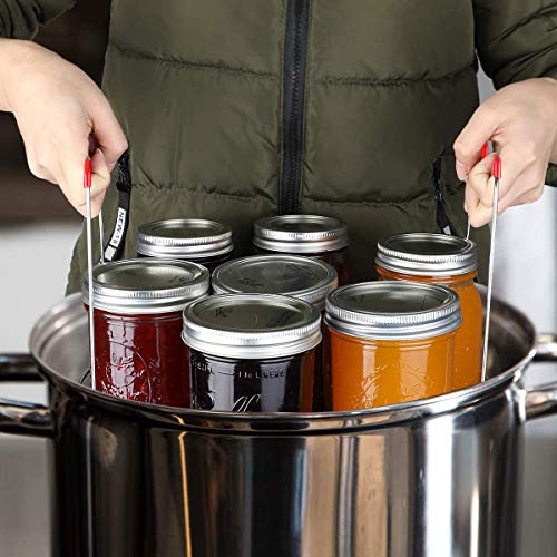 QMT Canning Rack, Stainless Steel Canning Jar Rack with Silicone Handle
