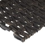 Durable Durite Recycled Tire-Link Outdoor Entrance Mat, Herringbone Weave, 30" x 48", Black