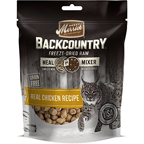 Merrick Backcountry Freeze-Dried Raw Real Chicken Recipe Meal Or Mixer Grain Free Adult Cat Food, 4 Oz.