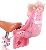 AVASTA Doll Bike Seat for Girls Bicycle with DIY Unicorn Decals Pink view 2