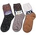 Justay 3 Pack Women Wool Socks, Thick Warm Cute Animal Pattern Cartoon Funny Casual Socks Design & Thermal Soft Fuzzy Socks