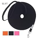 Hi Kiss Check Cord Dog Training Lead - 15ft To 50ft Options, For Recall & Agility Training (Pink, 15ft Shown) - View #12