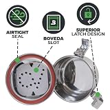CVault Stainless Steel Airtight Storage Humidity Container in Small w/ Humidity Pack