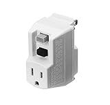 Woods 14650006-6 Shockshield White GFCI Plug with