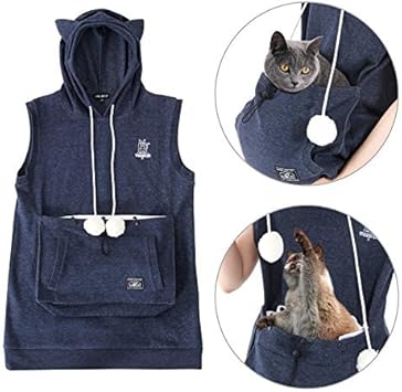 cat eared pouch sweatshirt