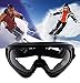 Minalo UV Protection Outdoor Sports Ski Glasses CS Army Tactical Military Goggles Windproof Snowmobile Bicycle Motorcycle Protective Glasses Ski Goggles (Transparent)