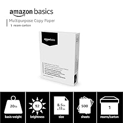 Amazon Basics Multipurpose Copy Printer Paper, 8.5