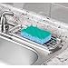 mDesign Metal 2-Piece Sink Tray Caddy for Kitchen Countertops - Removable Grid Insert for Sponges, Scrubbers, Bar Soap, Cleaning Tools - Drainage Grid with Tray - 2 Pack - Brushed Stainless Steel