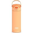THERMOS FUNTAINER 16 Ounce Stainless Steel Vacuum Insulated Bottle with Wide Spout Lid, Orange