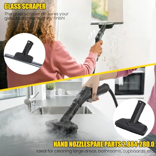 Kärcher EasyFix SC1 SC2 SC3 SC4 SC5 Steam Cleaner Accessories Kit with Nozzles, Brushes, Squeegee & Microfibre Cloths – Floor Cleaner, Waves, Tiles