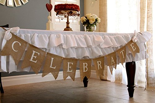 Parfair Dessin 40 Pcs Stiffened Swallowtail Flag Bunting Burlap Banner PreStringed No DIY Garland Decoration for Holidays Camping Halloween Christmas 40 Feet (Natural, Flag 1) - Thumbnail 7