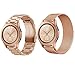 Compatible Samsung Galaxy Watch(42mm) Bands, 20mm Stainless Steel Band + Milanese Loop Mesh Replacement Bracelet Metal Strap Compatible Samsung Galaxy Watch 42mm (Rose Gold)