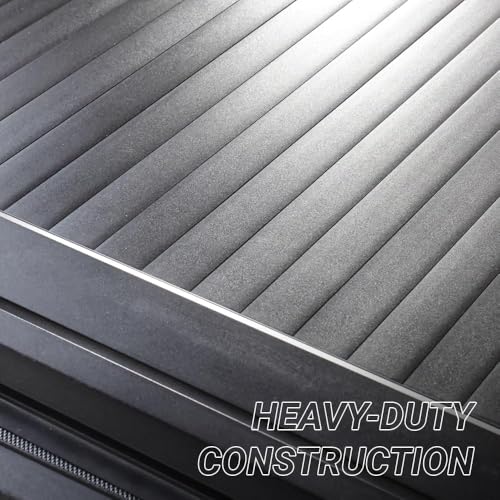 SyneticUSA Automatic Retractable Truck Bed Cover for Ford F250 F350 2008-2026 Fits 6'10" FT | Aluminum Slats Tonneau, Waterproof Locking, Heavy Duty Low Profile | One Person Install Bed Cover