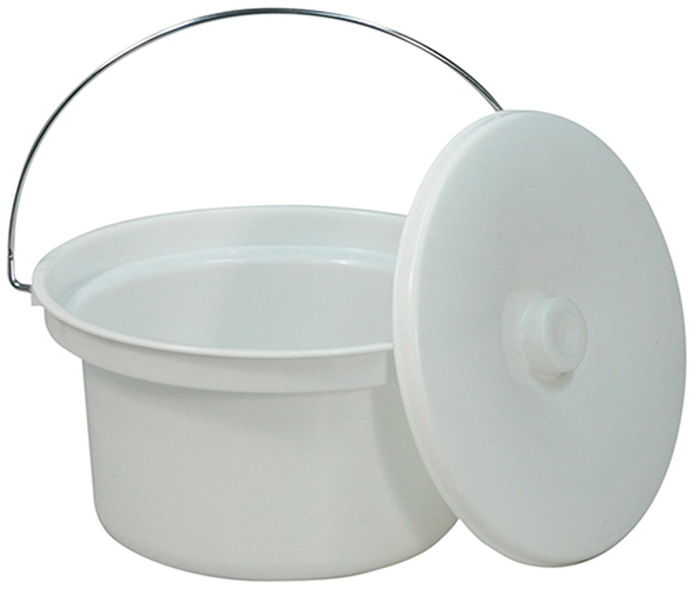 Aidapt 5L Commode Bucket with Lid and Wire Handle