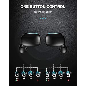 Yarber Auricolare Bluetooth Senza Fili Cuffie Bluetooth 5.0 Stereo Leggero TWS con Microfono Display Digitale a LED… - immagine 7