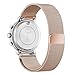 ZENWATCH 3 Band,Oitom Premium Woven Milanse Loop Stainless Steel Watch Band Strap for ASUS ZENWATCH 3 Smart Fitness Watch(Rose Gold Large 6.10