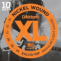 D'Addario EXL110-10P Nickel Wound Electric Guitar Strings, Regular Light, 10-46, 10 Sets
