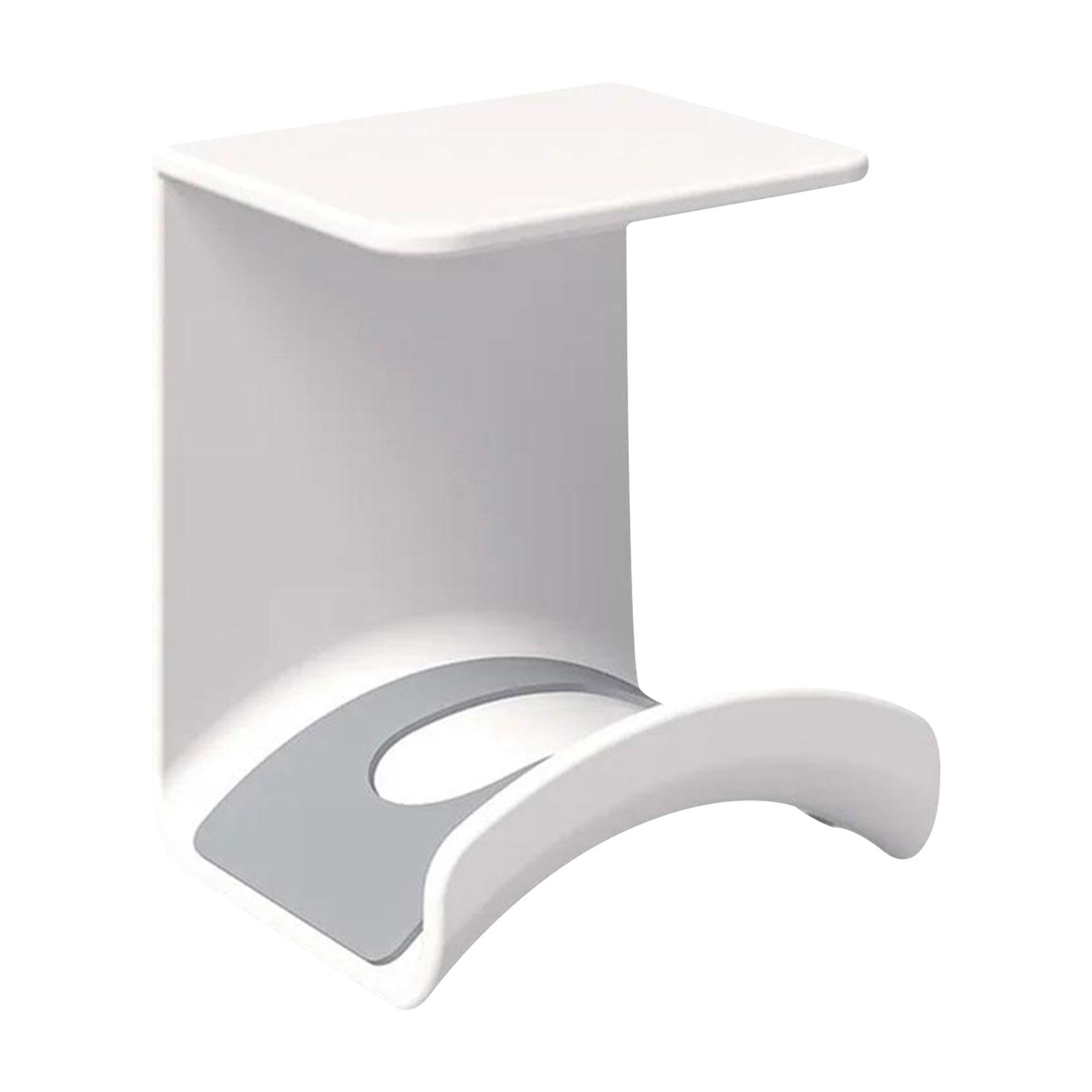 Under Desk Headphone Holder with Wall Mount - Rotatable Headset Hanger and Desk Hook Clamp Organizer (White)