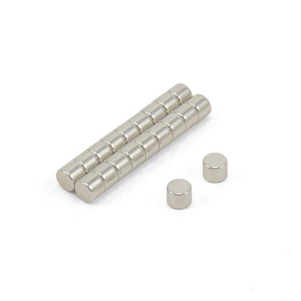 N42 Neodymium Magnet for Arts, Crafts, Model Making, DIY, Hobbies, Science, Office and Home - 5mm dia x 4mm thick - 0.86kg Pull - Pack of 20