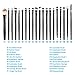 BESTOPE Makeup Brushes 20 Pieces Makeup Brush Set Professional Face Eyeliner Shadow Blush Cosmetic Brushes Set for Powder Liquid Cream