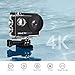 Dragon Touch 4K EIS Action Camera 16MP Vision 4 Support External Mic Underwater Camera Remote Control WiFi Sports Camera with 2 Batteries and Mounting Accessories Kit