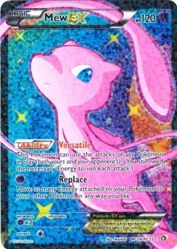 Amazon Com Mew Ex Full Art Fa Rc24 Pokemon Card Radiant Collection Legendary Treasure Toys Games