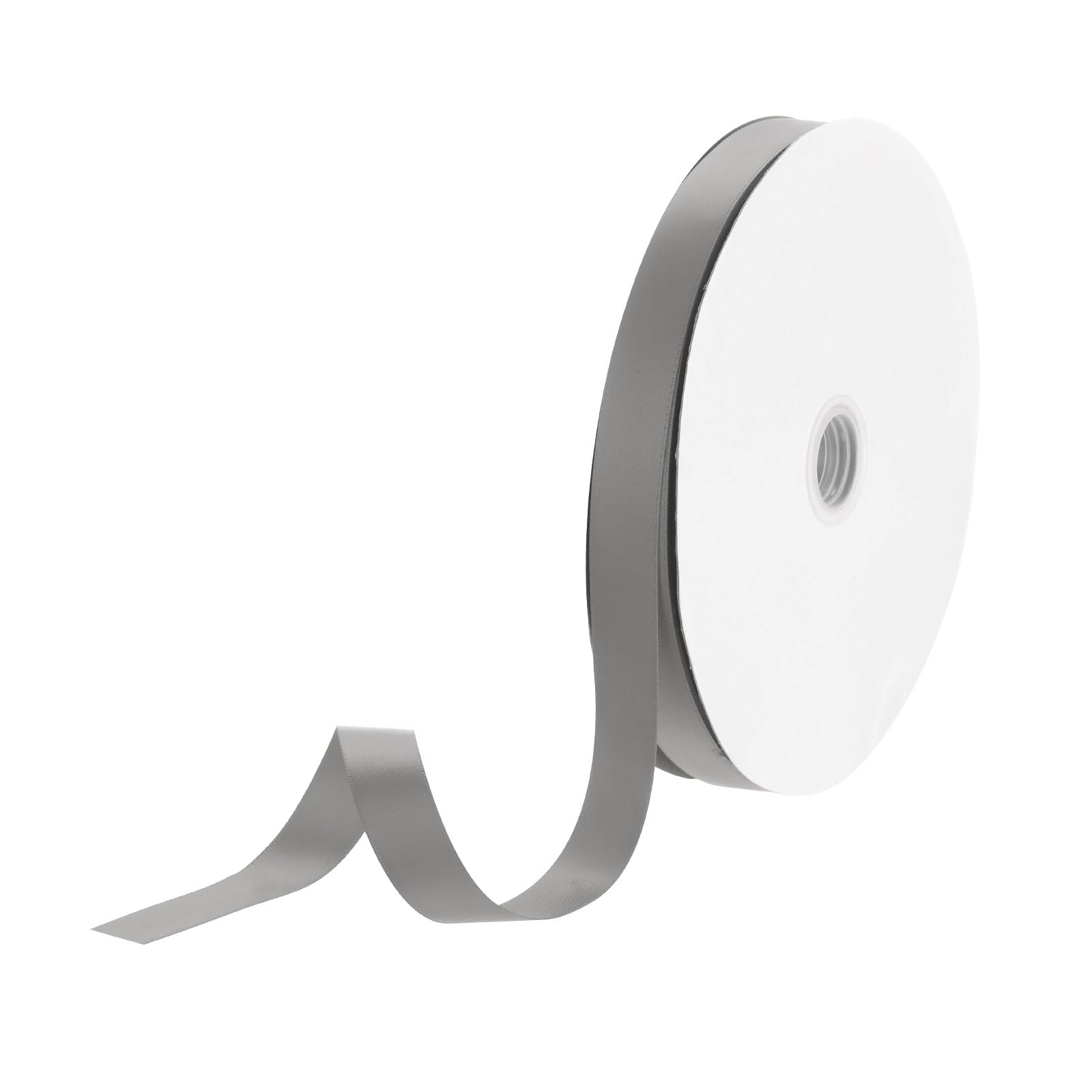 DMiotech 20mm Satin Ribbon 91m/300ft Thin Double Face Fabric Grosgrain Ribbon for Gift Wrapping Floral Hair Flower Bouquet, Dark Grey