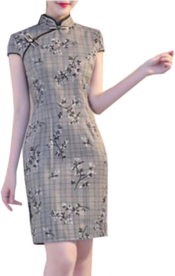 Black Temptation Elegante Abito Cinese Qipao Abiti Cheongsam Abbigliamento Donna Gonna Xxl 07 Amazon It Abbigliamento