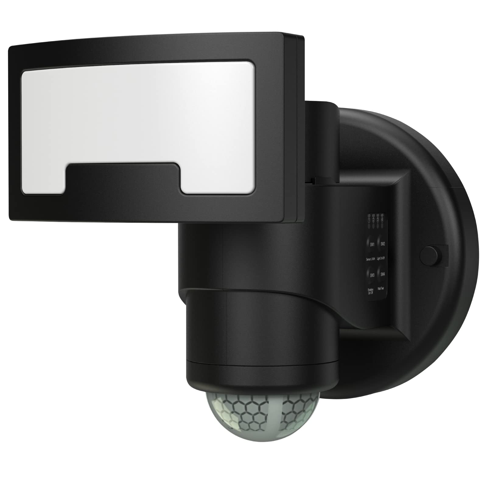 Security Light Outdoor Motion Sensor, PIR Sensor, 1700 Lumen LED Floodlight, IP65 Weatherproof, 210° Field of Vision Motorised Motion Sensor, 3 Zone Intruder Detection [Energy Class A]