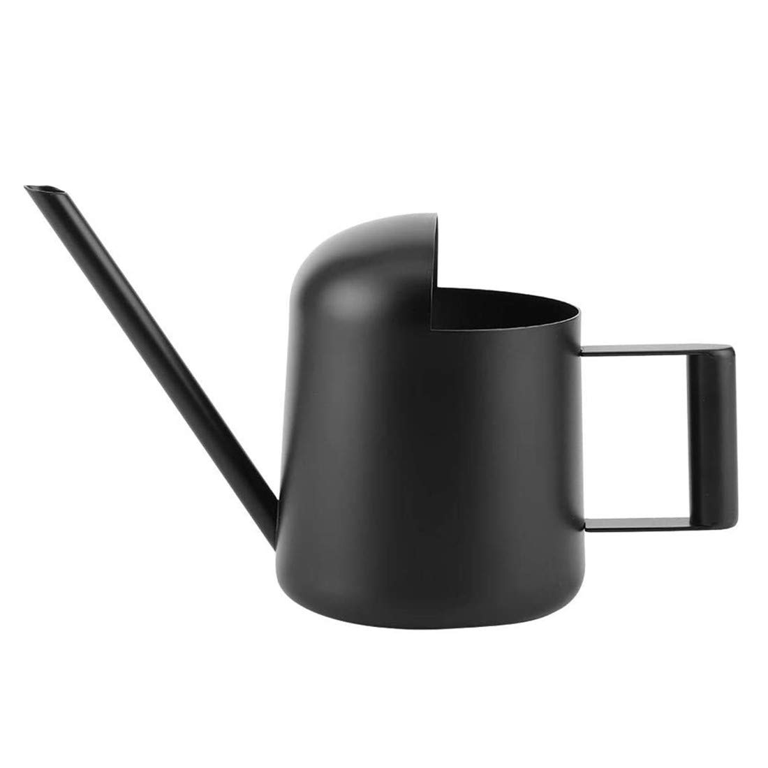 Watering Pot, 300ml Stainless Steel Watering Can Indoor Outdoor Plants Long Spout Watering Pot for Fast and Easy Indoor Plant Watering(Black)