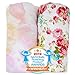 Kids ‘N Such Cotton Fitted Bassinet Sheets for Hourglass, Oval & Rectangular Bassinet Mattress, Floral, 2 Pack