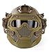Myheartgoon NEW development Tactical Fast Helmet with Tactical Mask with Goggle for Airsoft Paintball (TAN)