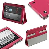 iGadgitz Pink 'Portfolio' PU Leather Case Cover for Acer Iconia Tab A500 A501 10.1 Android Tablet 16gb 32gb