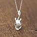 ONE A DAY Power Necklace Sterling Silver Plated Monkey Cute 3D Animal Necklace Pendant Charm for Women Girls Kids